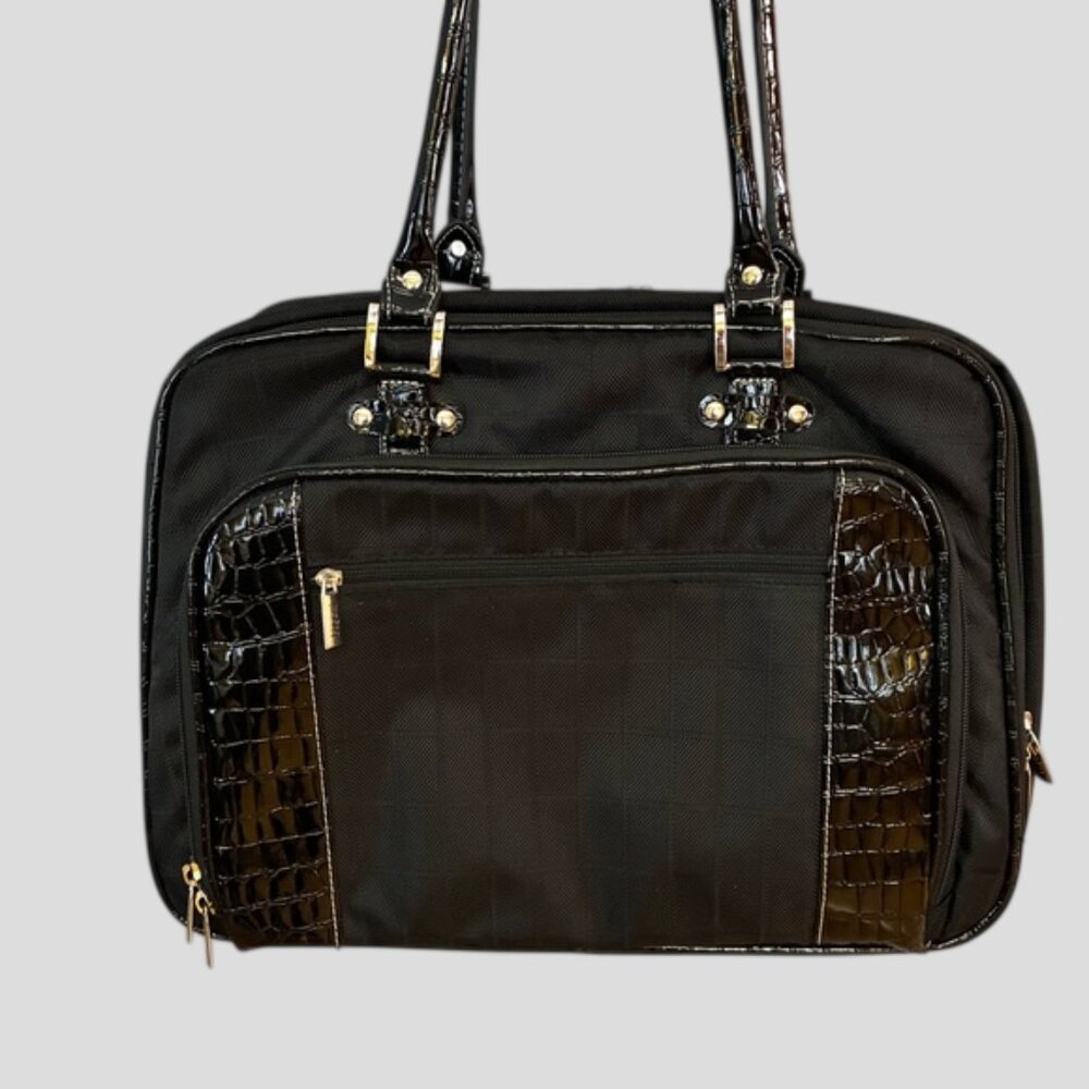 Bugatti Black Laptop/Briefcase/Business/Messenger/Carry On/Travel Bag Unisex